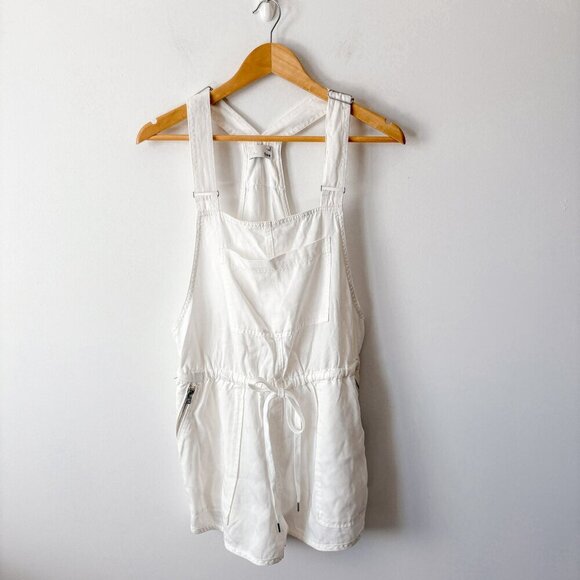 Aritzia Wilfred Beatriz Romper Shirt Overalls White Size Small - Picture 4 of 7